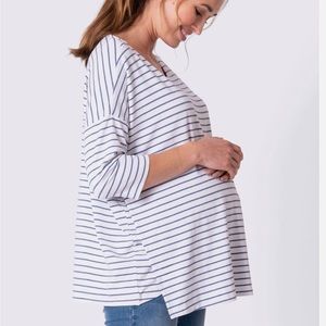 Seraphine Easy Fit Striped Maternity and Nursing Top